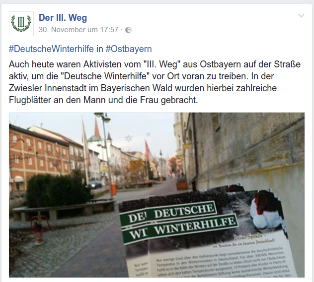 Neonazis vom Dritten Weg flyern in Zwiesel und in Cham